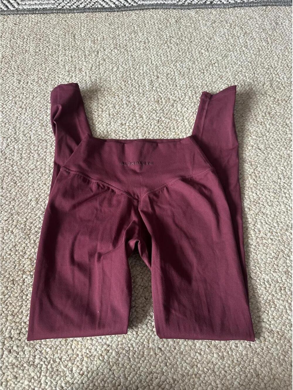 Alphalete burgundy high-waisted leggings